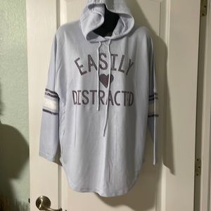 Long sleeve shirt with hoodie